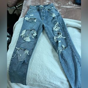 PacSun Straight High Rise Ripped Jeans